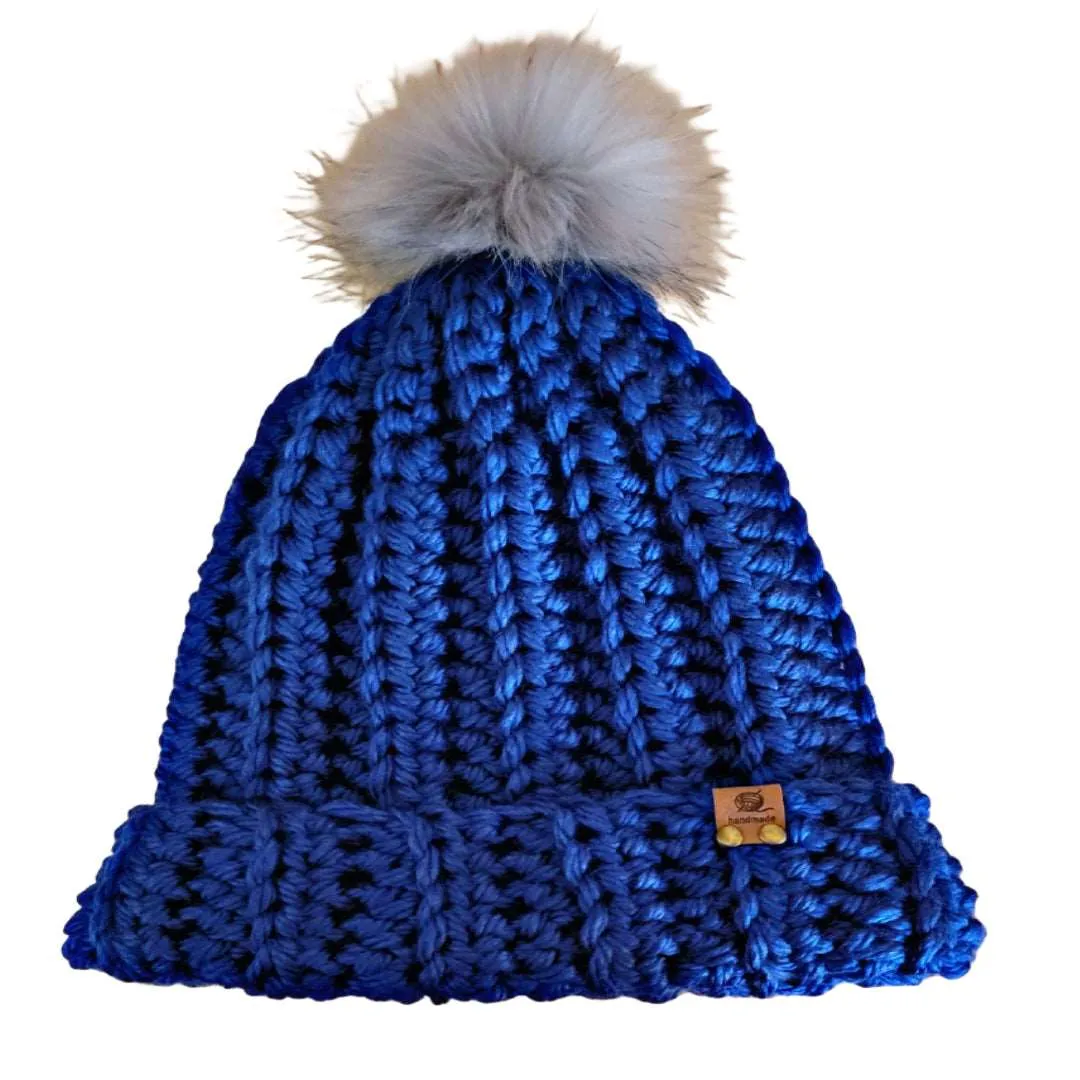 Slouchy Beanie with Pom Pom