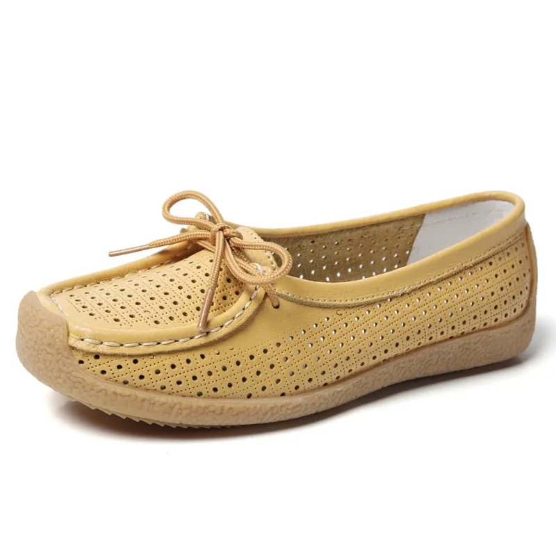 Sonicelife  Women Breathable Summer Platform Shoes Comfortable Bottom Lace Up Nurses Shoes Slip-On Loafers Light Sneakers Zapatos De Mujer
