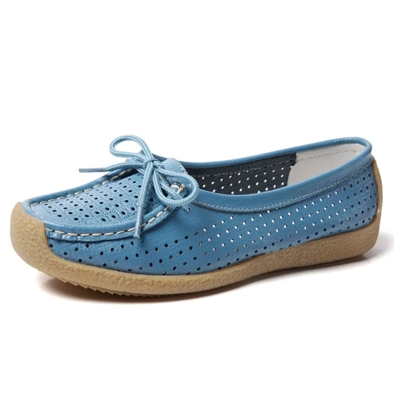 Sonicelife  Women Breathable Summer Platform Shoes Comfortable Bottom Lace Up Nurses Shoes Slip-On Loafers Light Sneakers Zapatos De Mujer