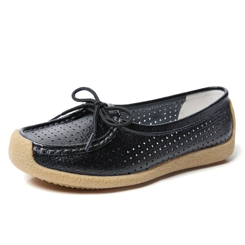 Sonicelife  Women Breathable Summer Platform Shoes Comfortable Bottom Lace Up Nurses Shoes Slip-On Loafers Light Sneakers Zapatos De Mujer