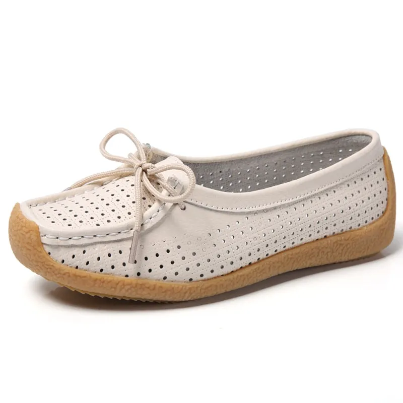Sonicelife  Women Breathable Summer Platform Shoes Comfortable Bottom Lace Up Nurses Shoes Slip-On Loafers Light Sneakers Zapatos De Mujer