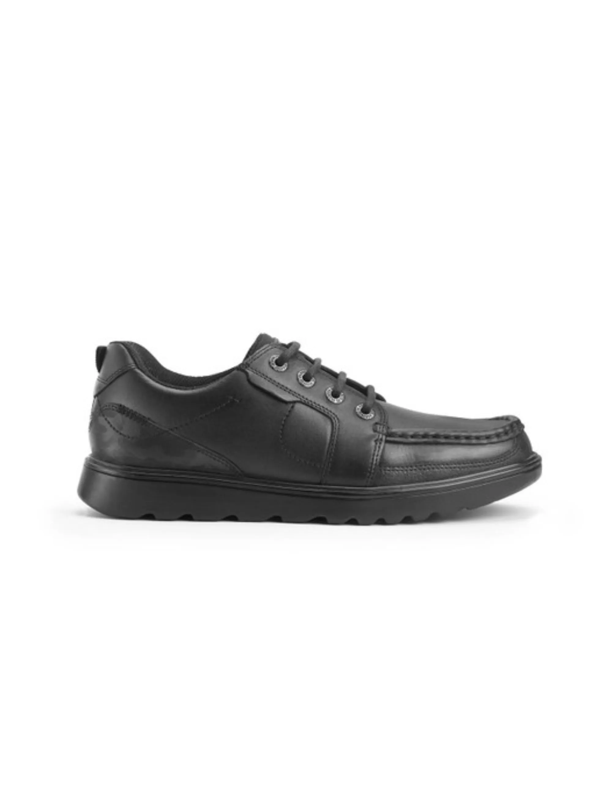 Startrite Cadet Black leather boys lace-up school shoes