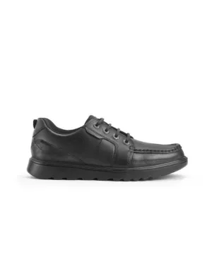 Startrite Cadet Black leather boys lace-up school shoes