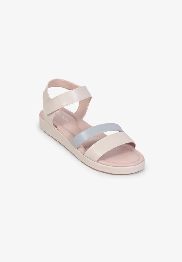 Stride Strap Platform Sandals - Beige