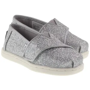 Toms Shoes Infants Glimmer Alpargata Silver