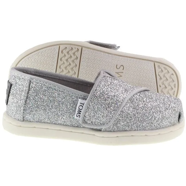Toms Shoes Infants Glimmer Alpargata Silver