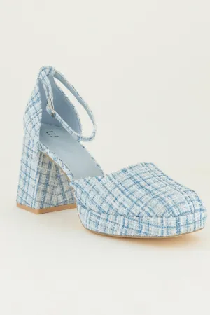 Tweed Block Heels