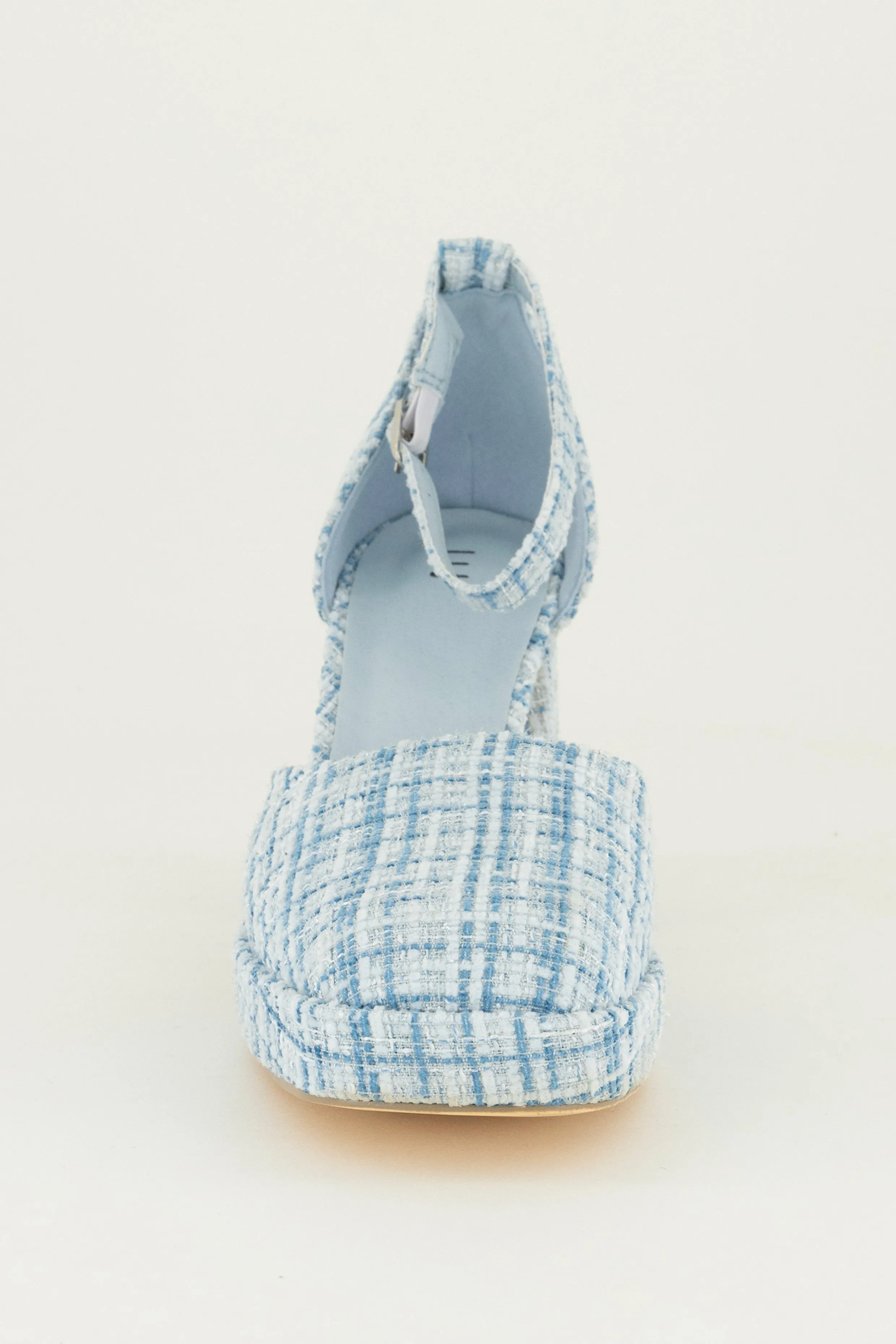 Tweed Block Heels