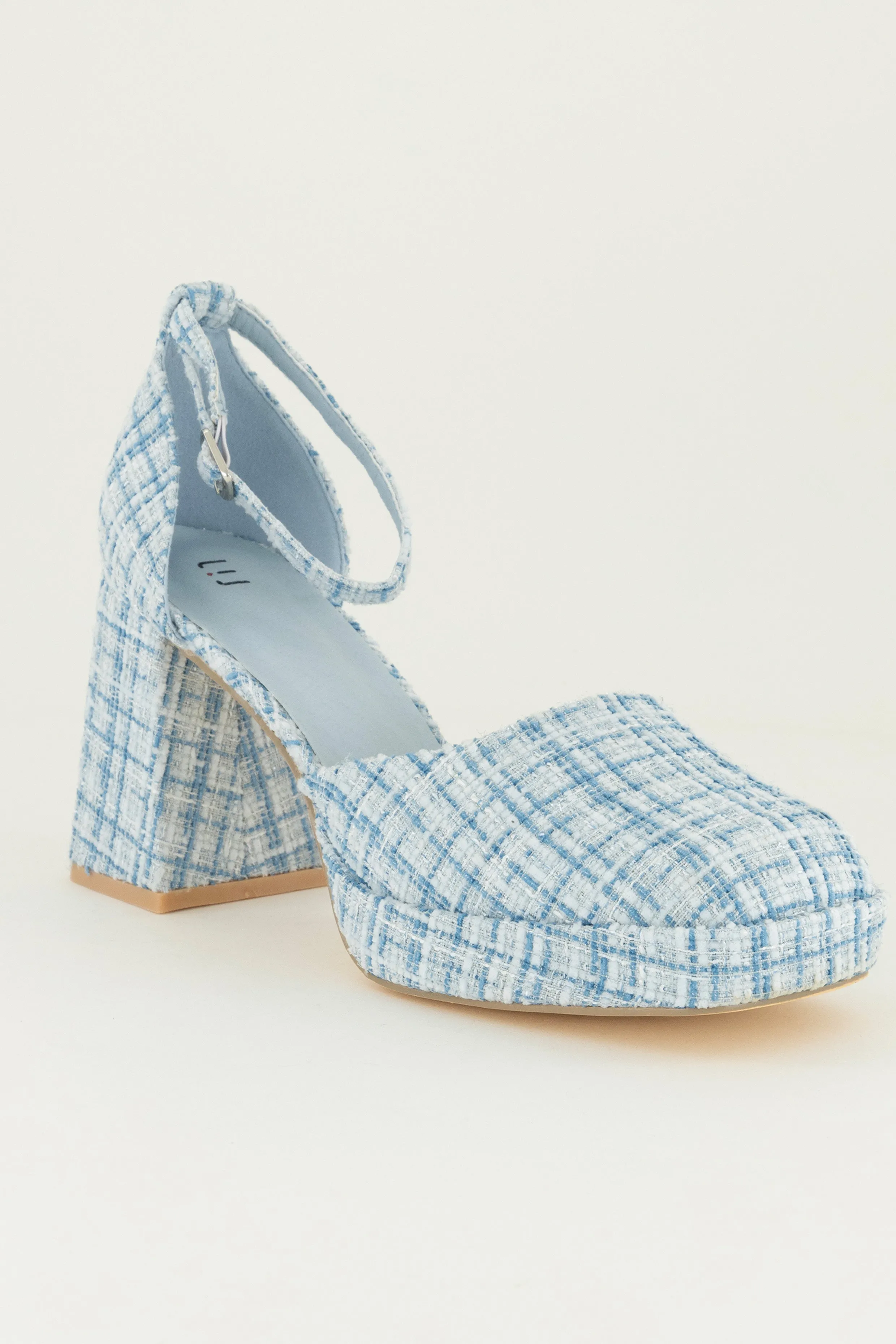 Tweed Block Heels