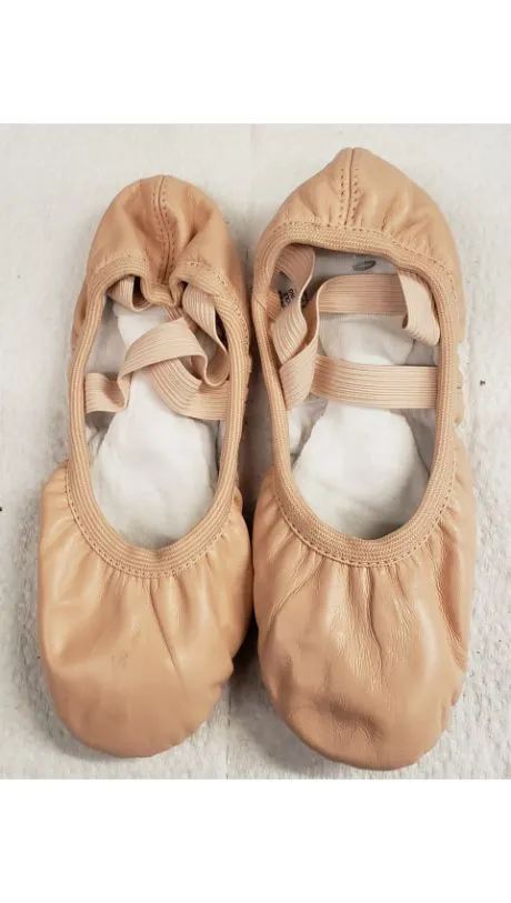Warby -- Women's Leather Split Sole Ballet -- Pink
