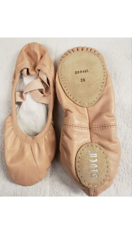 Warby -- Women's Leather Split Sole Ballet -- Pink