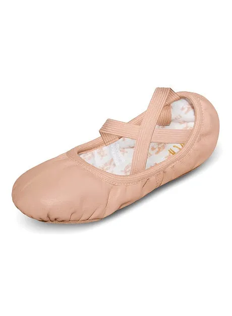 Warby -- Women's Leather Split Sole Ballet -- Pink