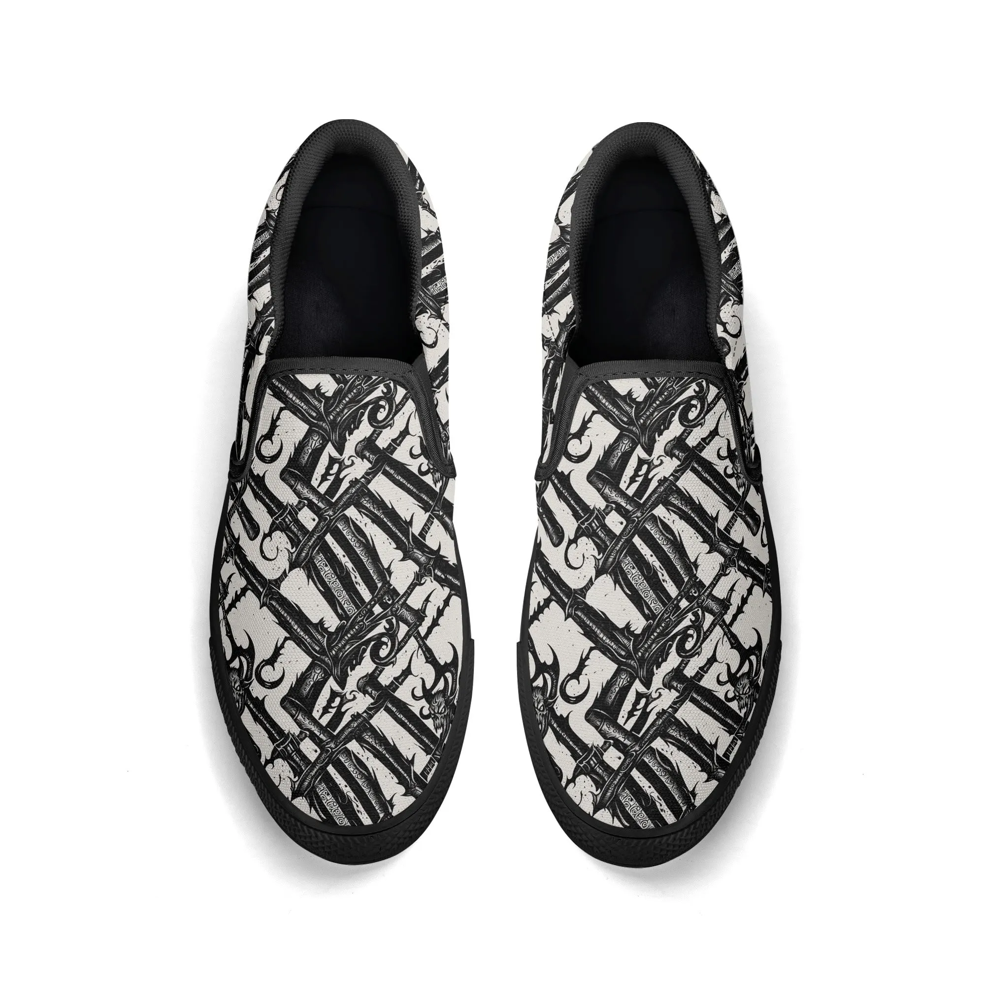Womens Devil Veins Rubber Slip On Shoes
