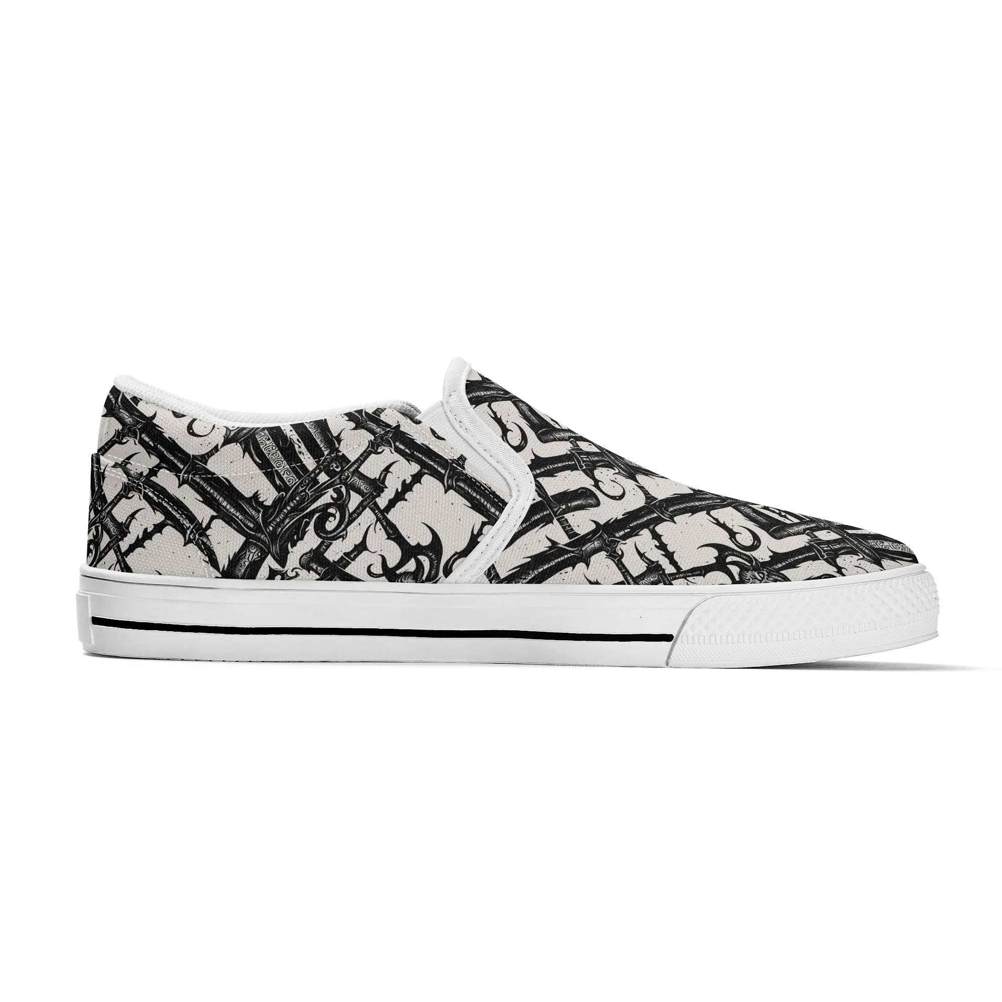Womens Devil Veins Rubber Slip On Shoes