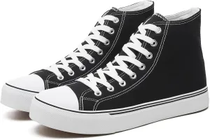 yageyan Mens High Top Canvas Sneakers Fashion Lace up Walking Shoes Casual Classic